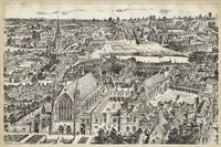 Bird's Eye View of London - Ely Place Fine Art Print