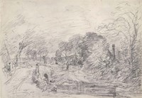 A Bridge Near Salisbury Court Fine Art Print