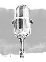 Monochrome Microphone II Fine Art Print