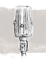 Monochrome Microphone IV Fine Art Print