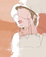 Painted Contour Portraits II Fine Art Print