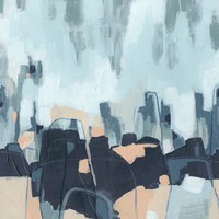 Abstracted Indigo Skyline I Fine Art Print