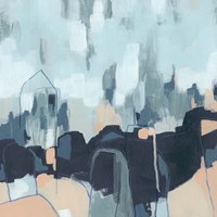 Abstracted Indigo Skyline II Fine Art Print