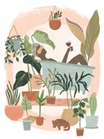 Plant Lady Bath II Framed Print