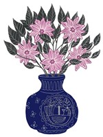 Painted Vase II Framed Print