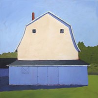 Primary Barns II Fine Art Print