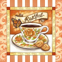 Tea Restful Orange Teacup Fine Art Print