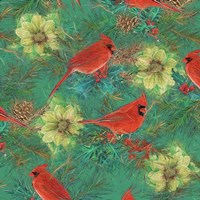 Helebore and Cardinal Fine Art Print