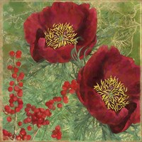 Red Christmas Roses Fine Art Print