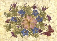 Butterfly And Flowers 1 Fine Art Print