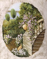 Cascata di Fiori Rosa Fine Art Print