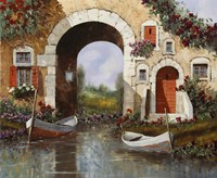 Le Barche Sotto L'arco Fine Art Print