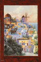 Dalla Finestra Il Mulino A Santorini Fine Art Print