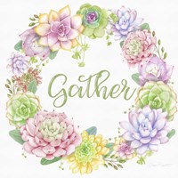 Succulent Wreath A Fine Art Print