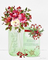 Merry Christmas Mason Jars Fine Art Print