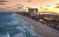 Sunset On Cancun Fine Art Print