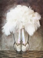 Feather White Art Deco Bouquet Fine Art Print