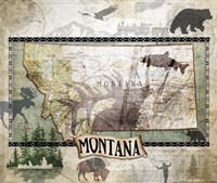 Vintage State Montana Fine Art Print