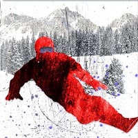 Extreme Snowboarder 02 Fine Art Print