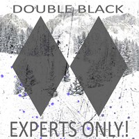Extreme Snowboarder Double Black Fine Art Print