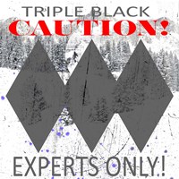 Extreme Snowboarder Triple Black Fine Art Print