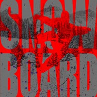 Extreme Snowboarder Word Collage Board Fine Art Print