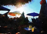 Sunset Umbrellas Fine Art Print