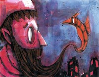 His Beard Made Friend Fine Art Print