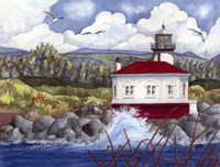 Lighthouse on Rocks Fine Art Print