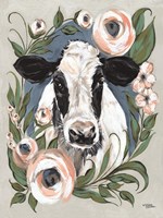 Vintage Frame Cow Fine Art Print