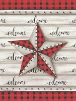 Plaid Welcome Barnstar Fine Art Print