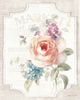 Cottage Garden III on wood Fine Art Print