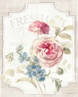 Cottage Garden II on wood Fine Art Print