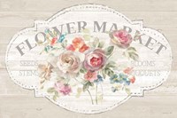 Cottage Garden I on wood Fine Art Print