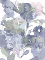 Jewel Garden I Blue Framed Print