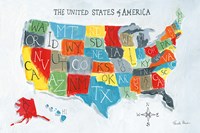 US Map Fine Art Print