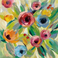 Vivid Coral Floral II Framed Print