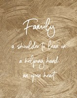 Family A Shoulder to Lean On - Gold Fine Art Print