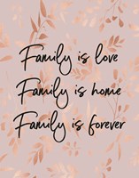 Family Is Love - Pink Fine Art Print