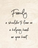 Family a Shoulder to Lean On - Cream Fine Art Print
