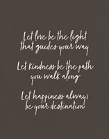 Let Love Be the Light - Black Fine Art Print