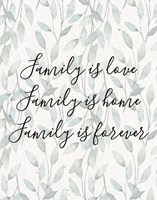 Family Is Love - Leaves Fine Art Print
