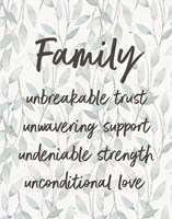 Family Unbreakable Trust - Leaves Fine Art Print