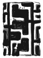 African Textile Woodcut III Fine Art Print