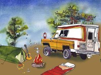 Camp Out I Fine Art Print