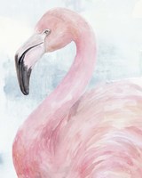 Pink Flamingo Portrait II Fine Art Print