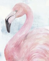 Pink Flamingo Portrait II Framed Print