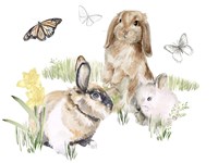 English Bunnies II Fine Art Print