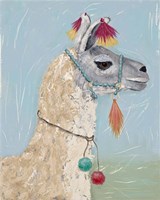 Painted Llama II Framed Print