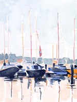 Watercolor Boat Club II Fine Art Print
